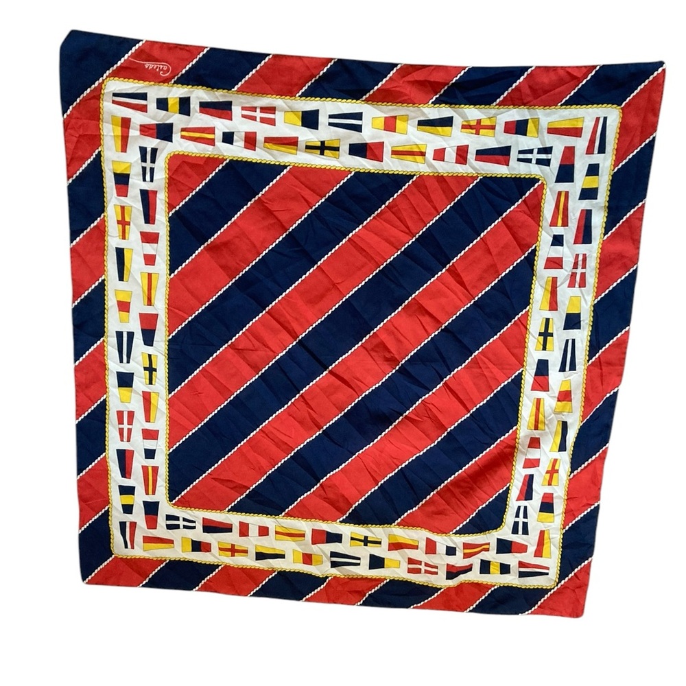Vintage Multicolor Flags Scarf-Signed Castedo - image 1